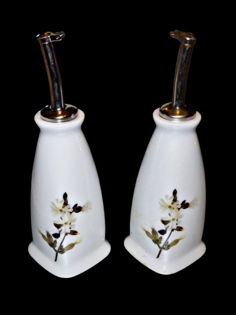 John Hinde Fine Porcelain Wild Irish Flowers Oil & Vinegar Cruet Set